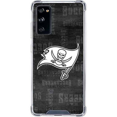 NFL Tampa Bay Buccaneers Black & White Galaxy S20 FE Clear Case